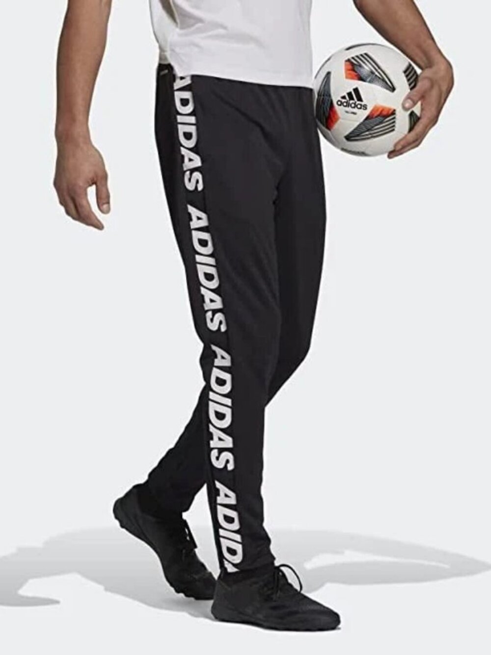 Adidas Men's Tiro Asymmetrical Tape Pants Black/White Size 2XL